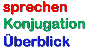Deutsch Verb sprechen | Konjugation alle 6 Zeitformen