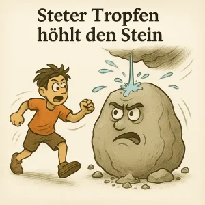 Steht Der Tropfen Hhlt Den Stein